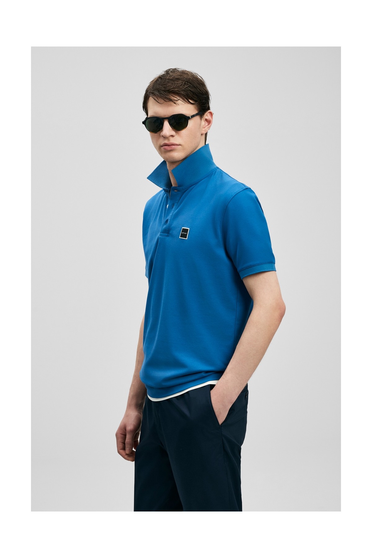 Lufian Carter Smart Erkek Polo Tişört Kırık Beyaz görsel 7