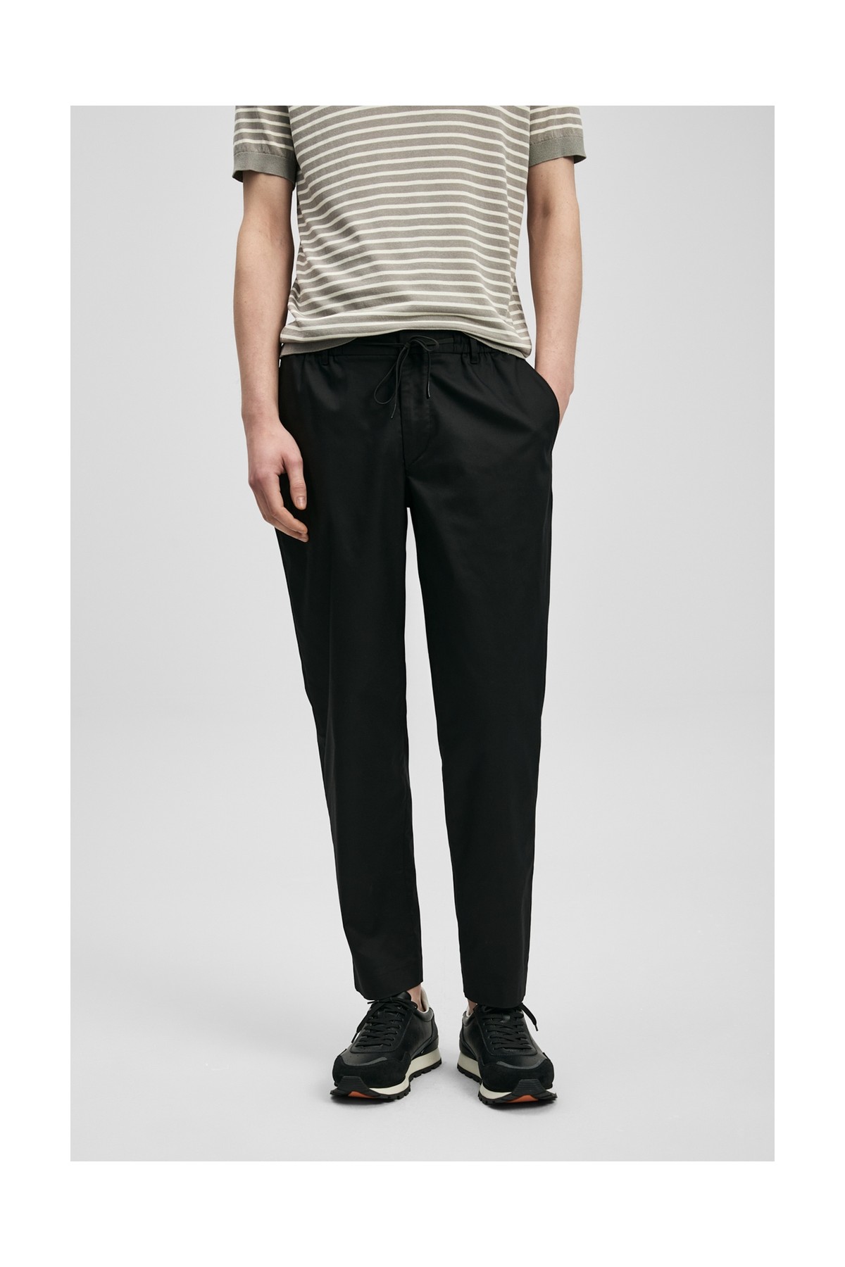 Lufian Glen Erkek Beach Jogger Pantolon Slim Fit Siyah görsel 2