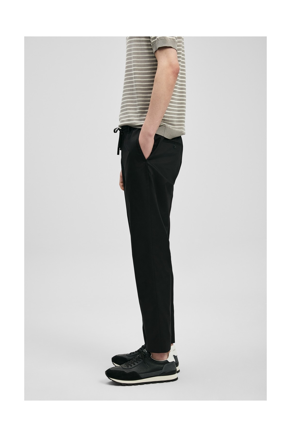 Lufian Glen Erkek Beach Jogger Pantolon Slim Fit Siyah görsel 5