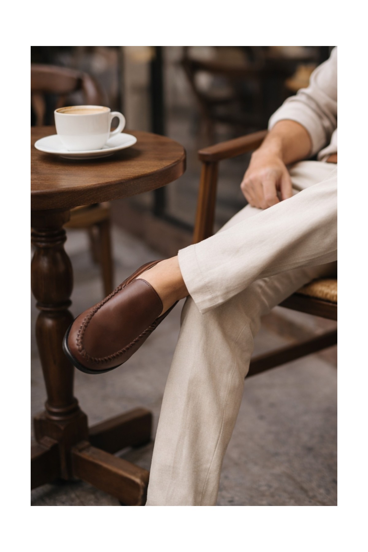 Muggo Wills Hakiki Deri Bağcıksız Erkek Günlük Klasik Loafer Ayakkabı görsel 8