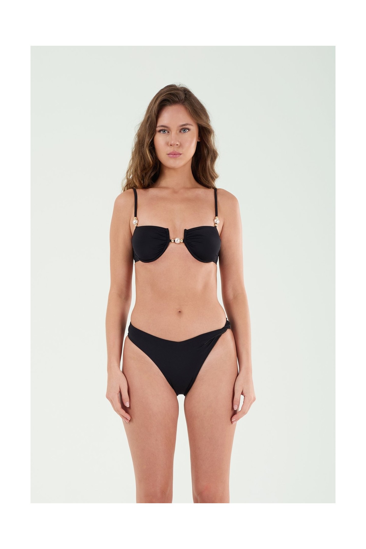 Louren B21025 Inci Detaylı Straplez Bikini Takım