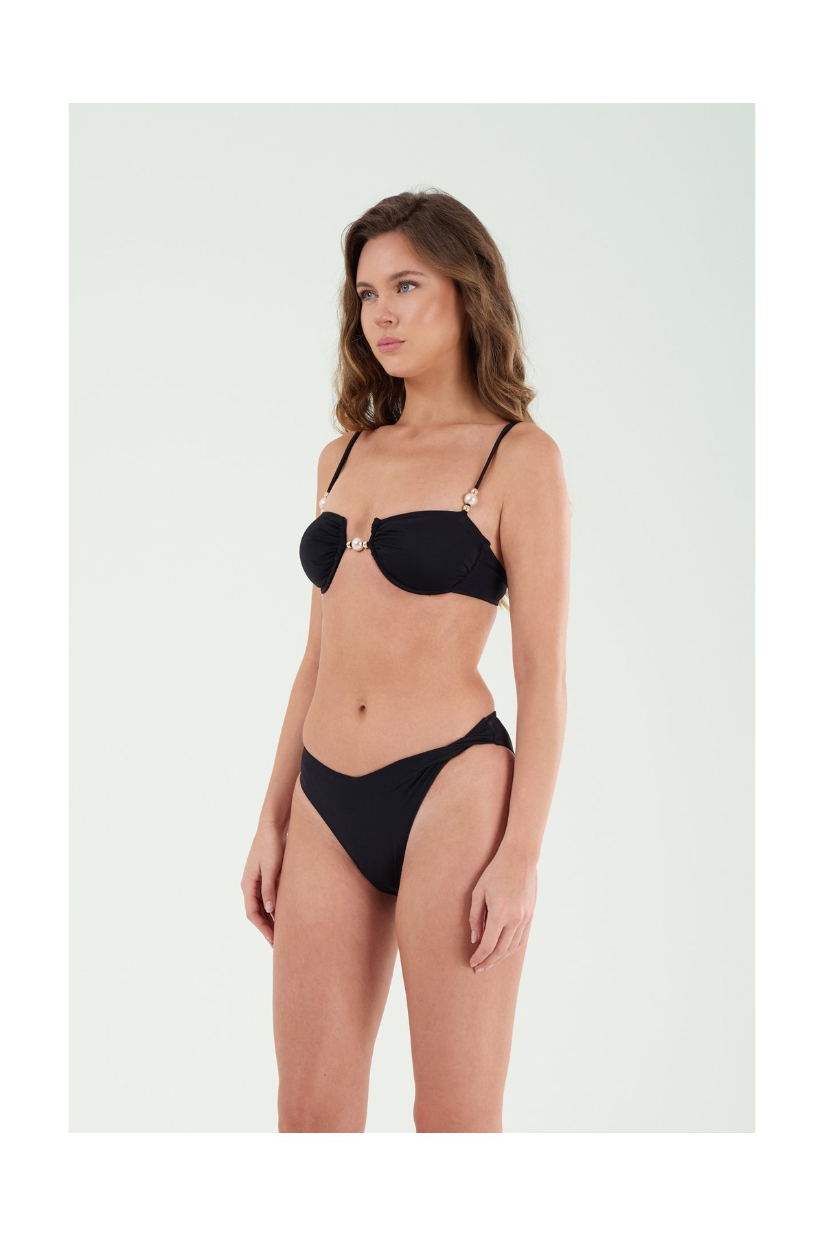 Louren B21025 Inci Detaylı Straplez Bikini Takım görsel 2