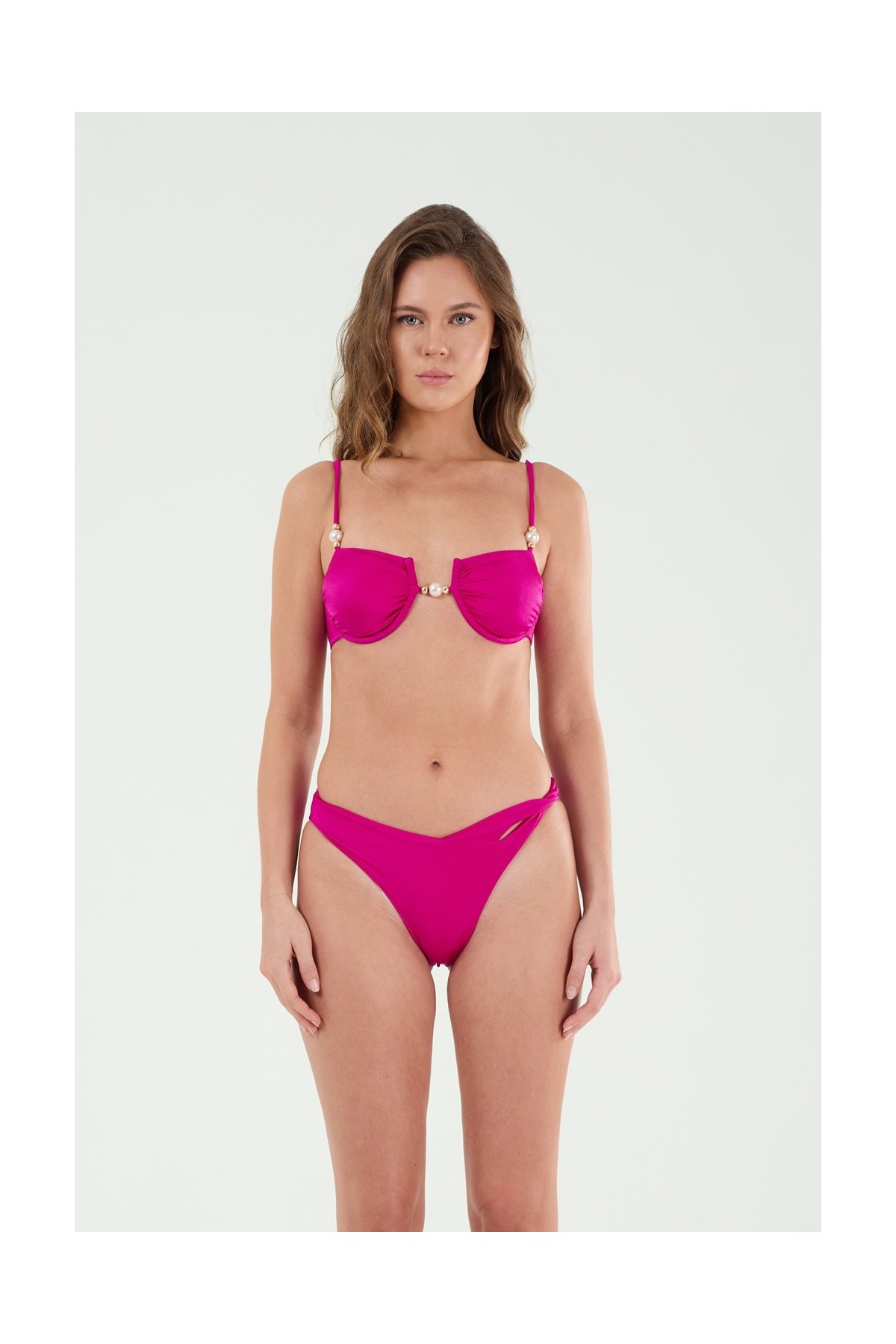 Louren B21025 Inci Detaylı Straplez Bikini Takım görsel 5