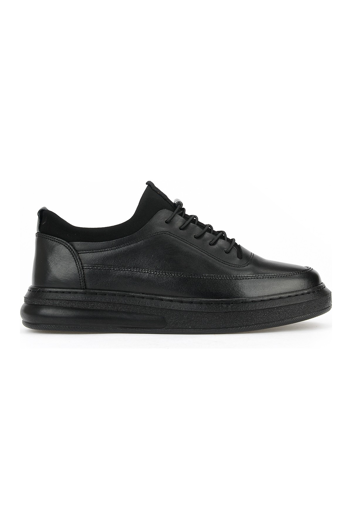 Ziya , Erkek Hakiki Deri Sneaker 163423Z88 Siyah