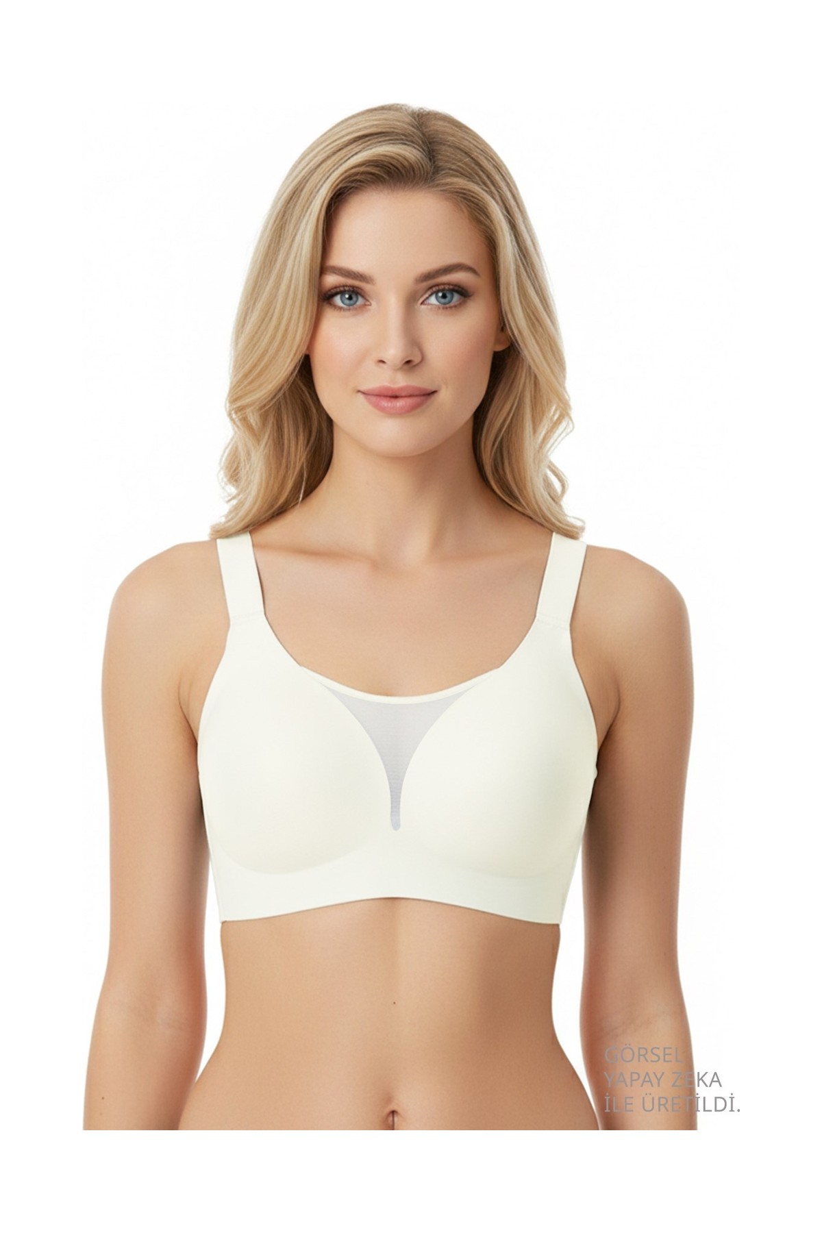 Cottonhill Seamless Bra - Forme | Lazer Kesim Dikişsiz Toparlayıcı Büyük Tüllü Beden Kadın Sütyen 3'lü Paket görsel 3