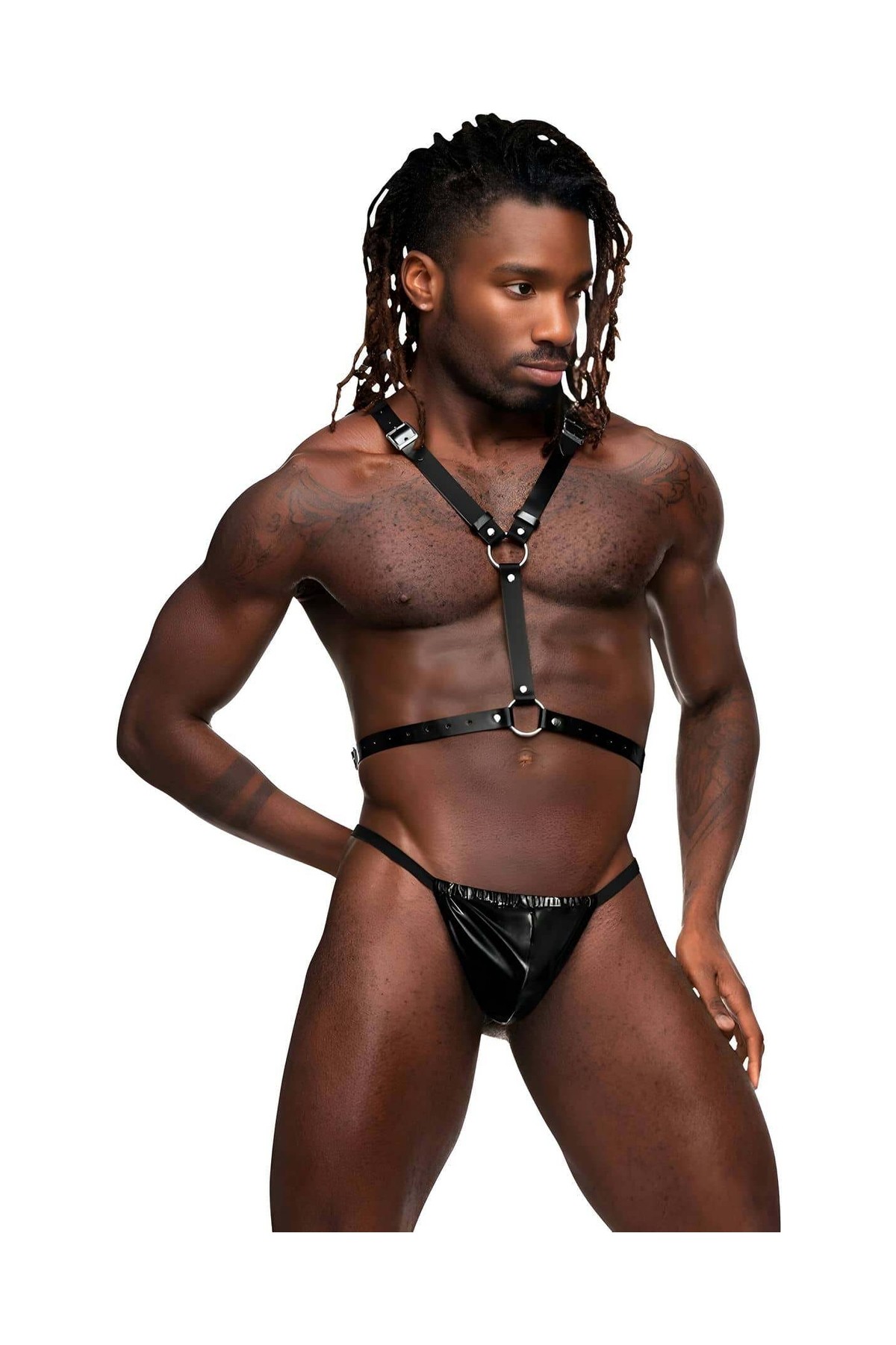 Moda Şahsenem Melek Kanatlı Erkek Deri Harness, Erkek Fantezi Kostüm, Deri Kanatlı Harness - BRFM150