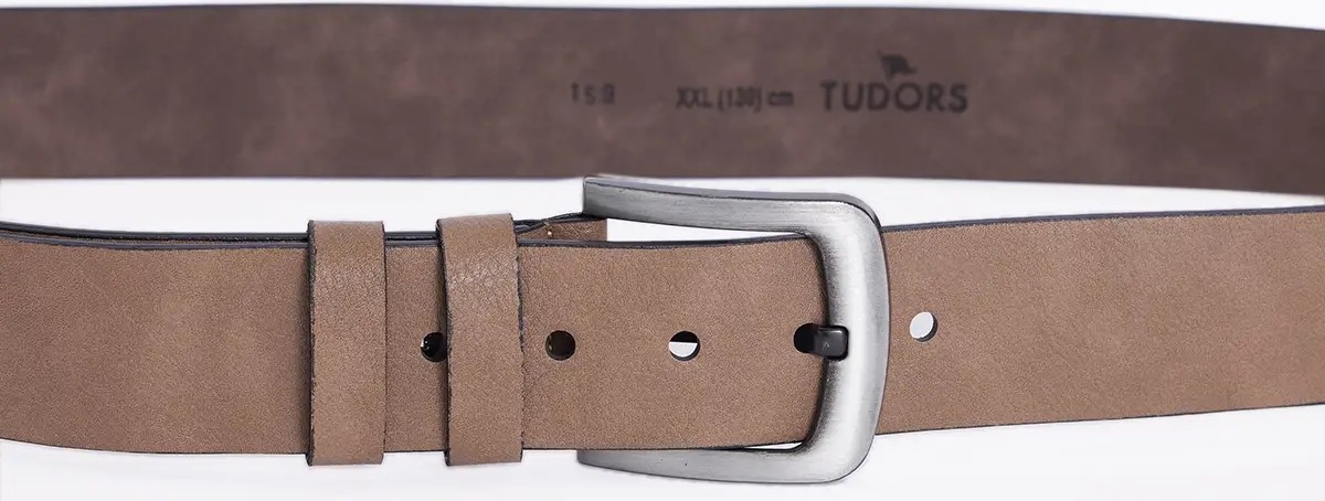 Tudors Erkek 4,5 cm Spor Kahverengi Kemer görsel 7