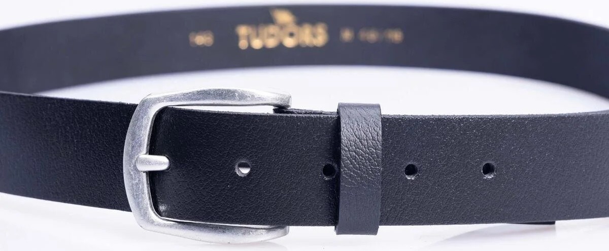 Tudors Erkek %100 Hakiki Deri 3,5 cm Klasik Siyah Kemer görsel 2