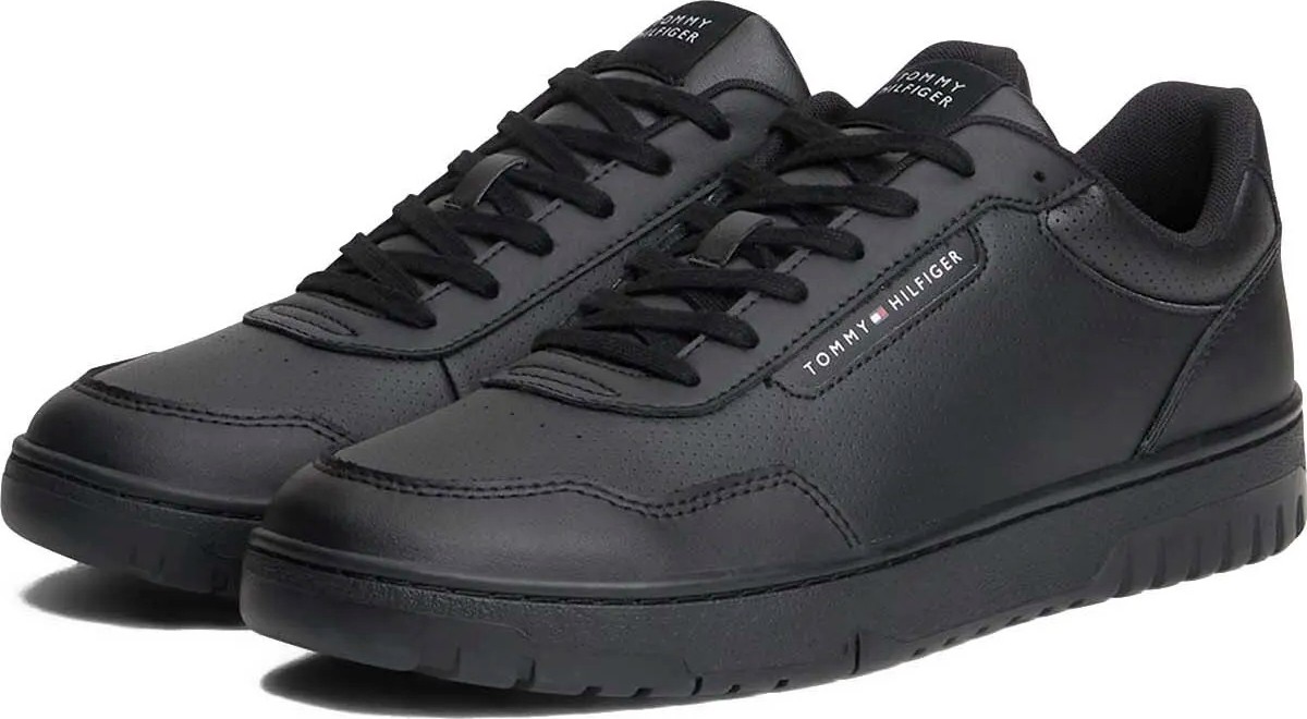 Tommy Hilfiger Siyah Erkek Sneaker Th Basket Core Lıte Ess görsel 2