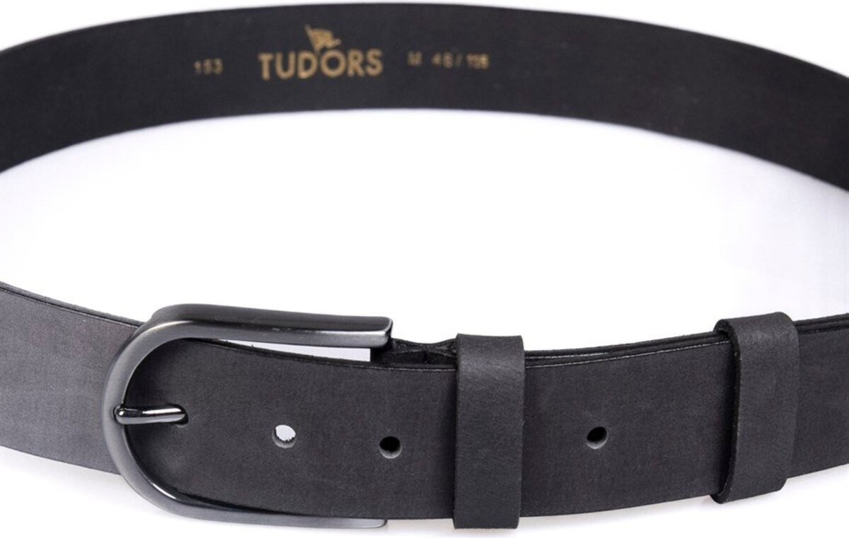 Tudors Erkek %100 Hakiki Deri 4 cm Spor Siyah Kemer görsel 2