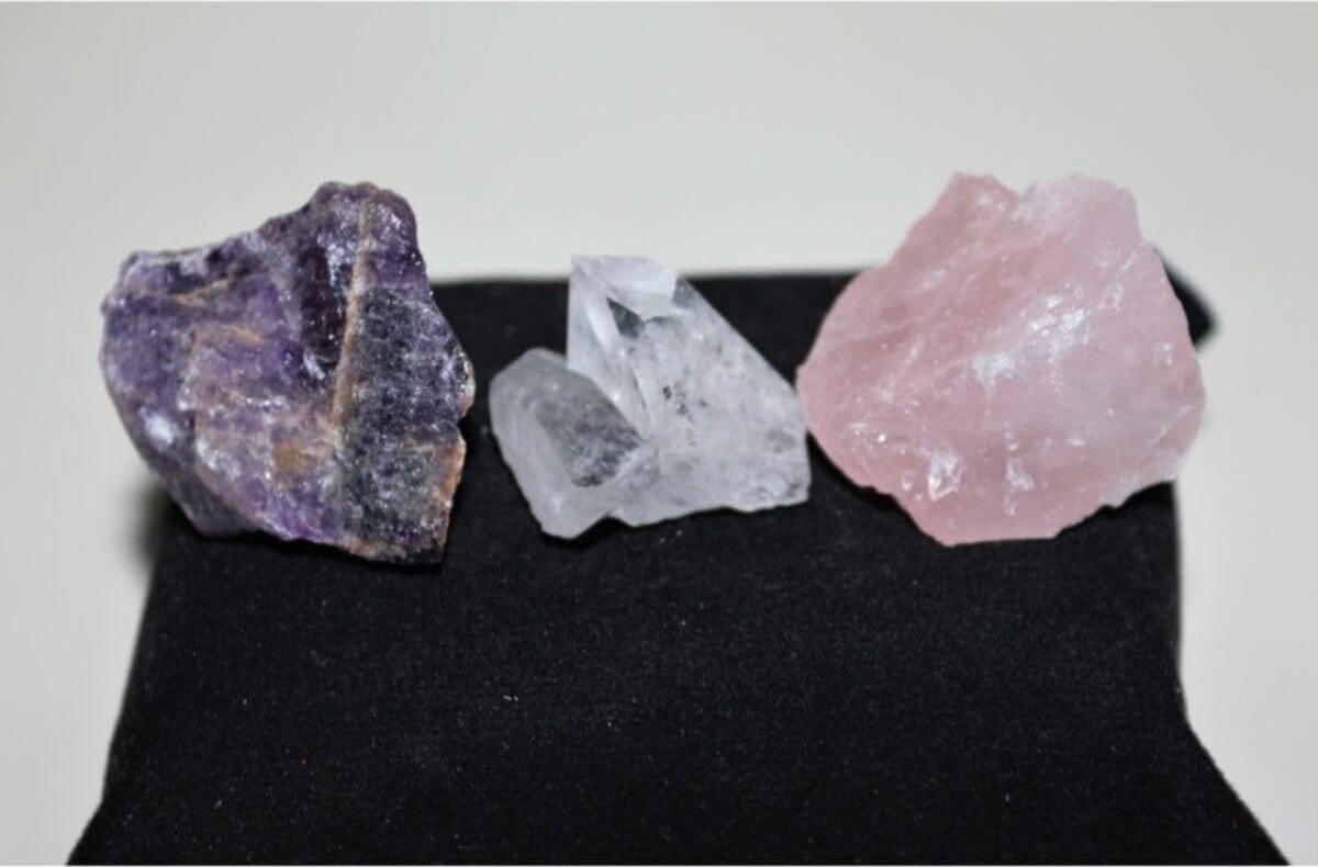 OEM (4011) Ham Ametist - Pembe Kuvars - Kristal Kuvars Taşı Kütle Karışık Tek Ebat