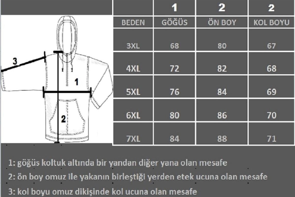 Lifeguard Büyük Beden Kapşonlu Fermuarlı Kışlık Sweatshirt görsel 5