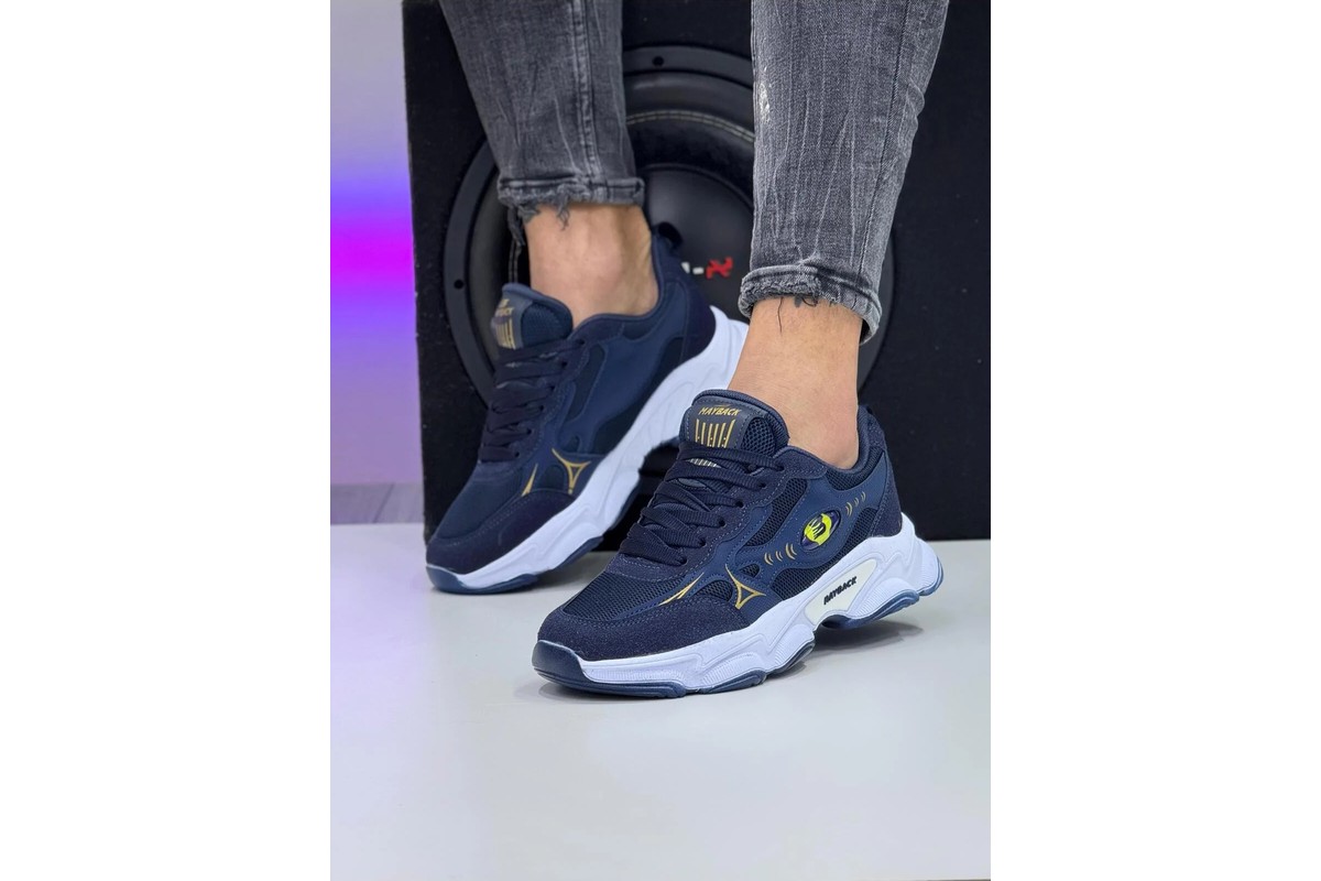 Mayback Erkek Ortopedik Sneaker Ayakkabı Beyaz - Siyah Düz Tabanlı Konforlu Tasarım görsel 2