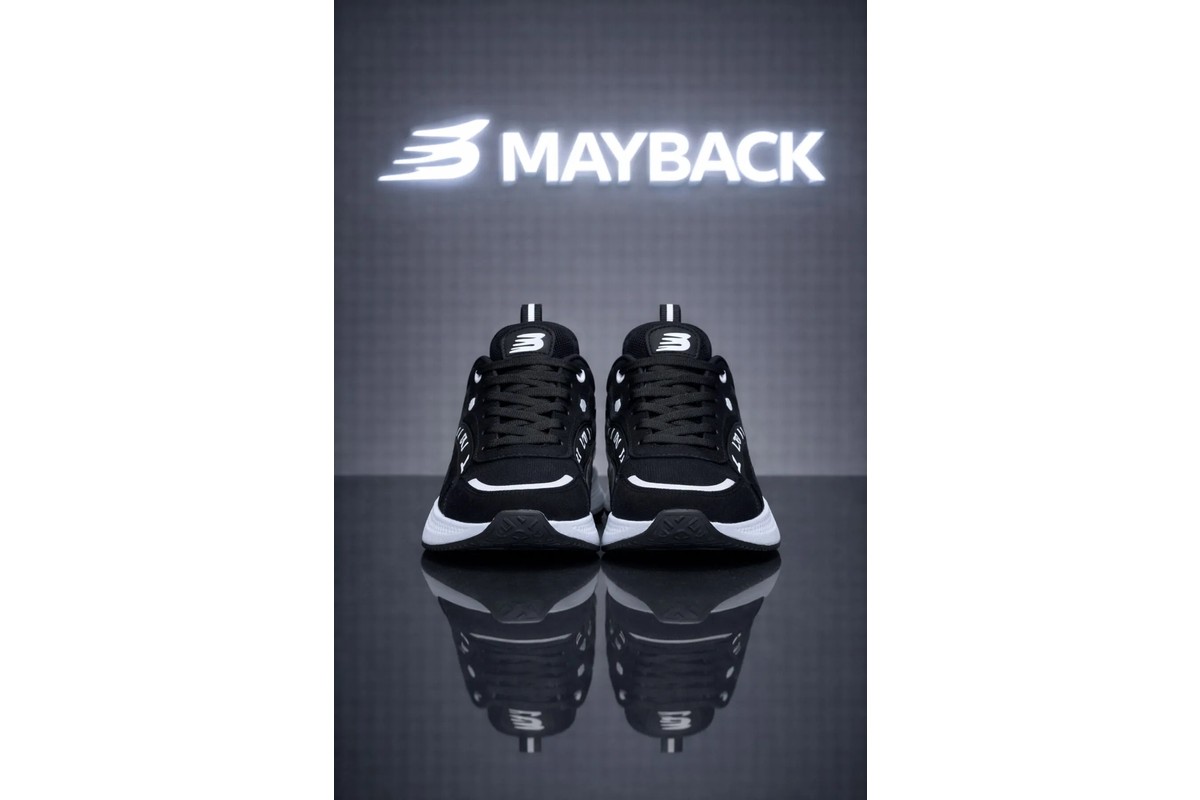 Mayback Erkek Ortopedik Sneaker Ayakkabı Beyaz - Siyah Düz Tabanlı Konforlu Tasarım görsel 8