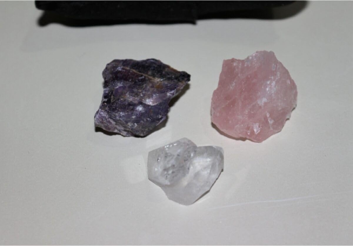 OEM (4011) Ham Ametist - Pembe Kuvars - Kristal Kuvars Taşı Kütle Karışık Tek Ebat görsel 2