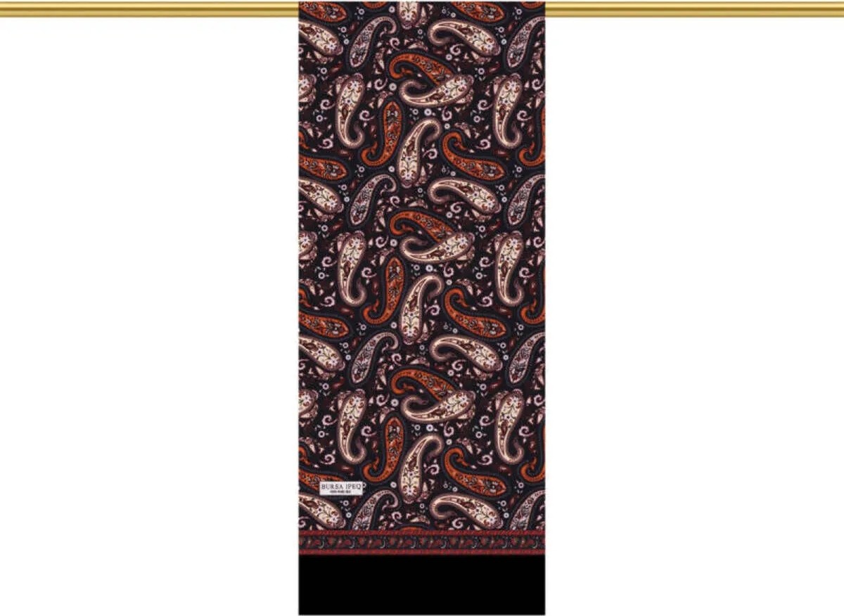 Bursa İpek Erkekler İçin Taba Renkli Ipek Kaşkol Özgün Deseniyle 25x160 cm Kullanım Kolaylığı Sunar görsel 6