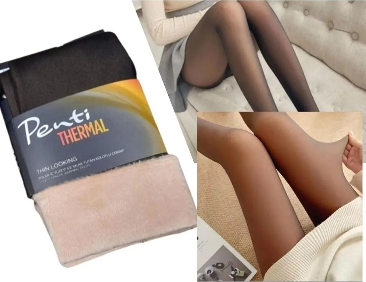 Penti Thin Looking Thermal Tayt Çorap Siyah S-M görsel 5