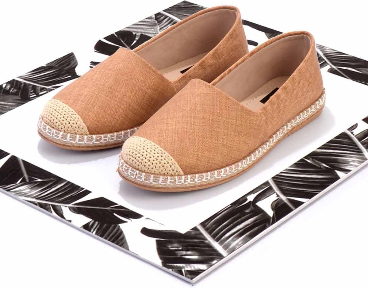 Bambi Beyaz Keten Kadın Espadril K01125010018