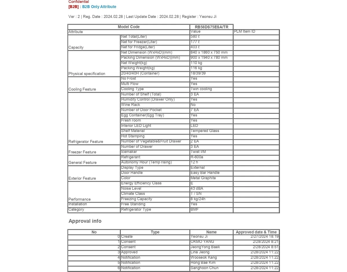 Resim Samsung RB58DS75ESA/TR 580 Lt Alttan Donduruculu No-Frost Buzdolabı, İkili Soğutma 