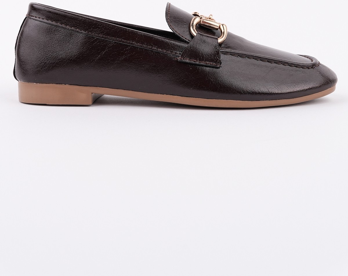 Muggo Stride Metal Tokalı Kadın Günlük Loafer Ayakkabı görsel 3