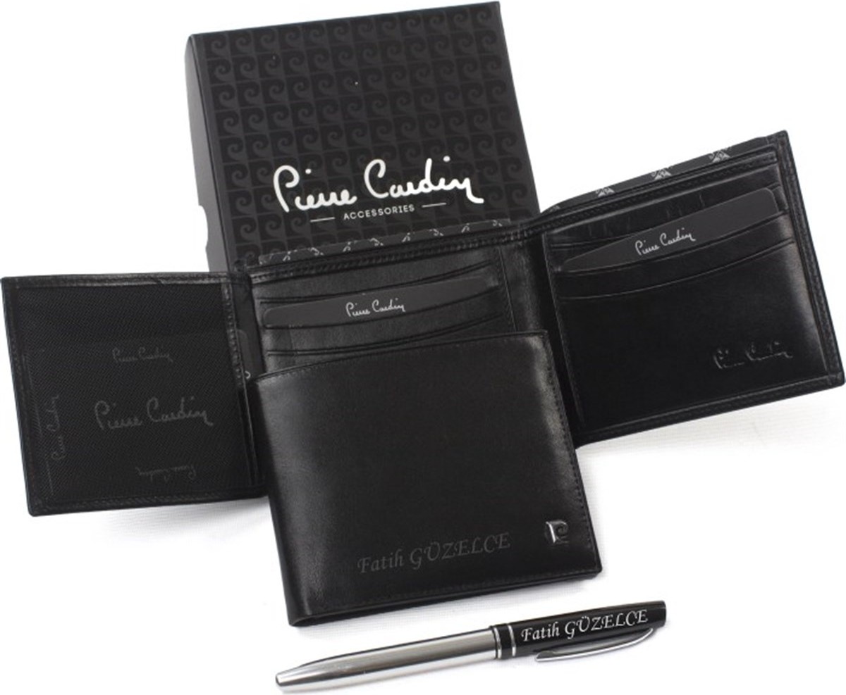 Pierre Cardin Kişiye Özel Pierre Cardin Deri Erkek Cüzdanı P2361