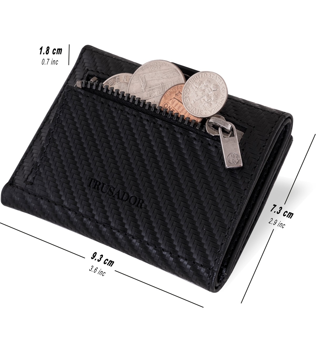 Trusador Verona Kahverengi Fermuarlı Unisex Hakiki Deri Rfid Korumalı Minimalist Bozuk Paralık Cepli Erkek Kadın Mini Cüzdan Hediyelik görsel 6