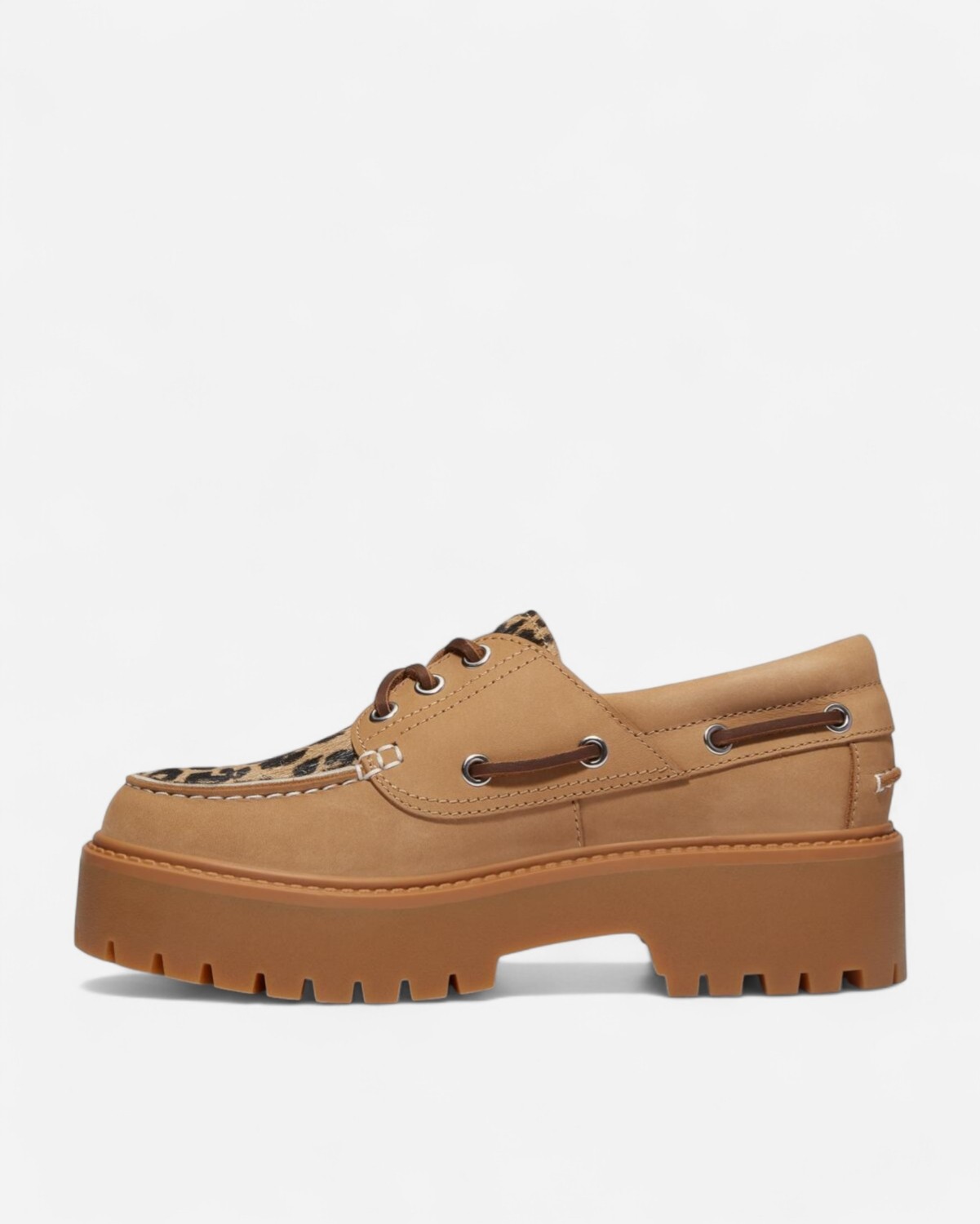 Timberland STONE STREET BOAT SHOE Kadın Medium Beige Nubuck Tekne Ayakkabısı TB0A2GVFEN31 görsel 2