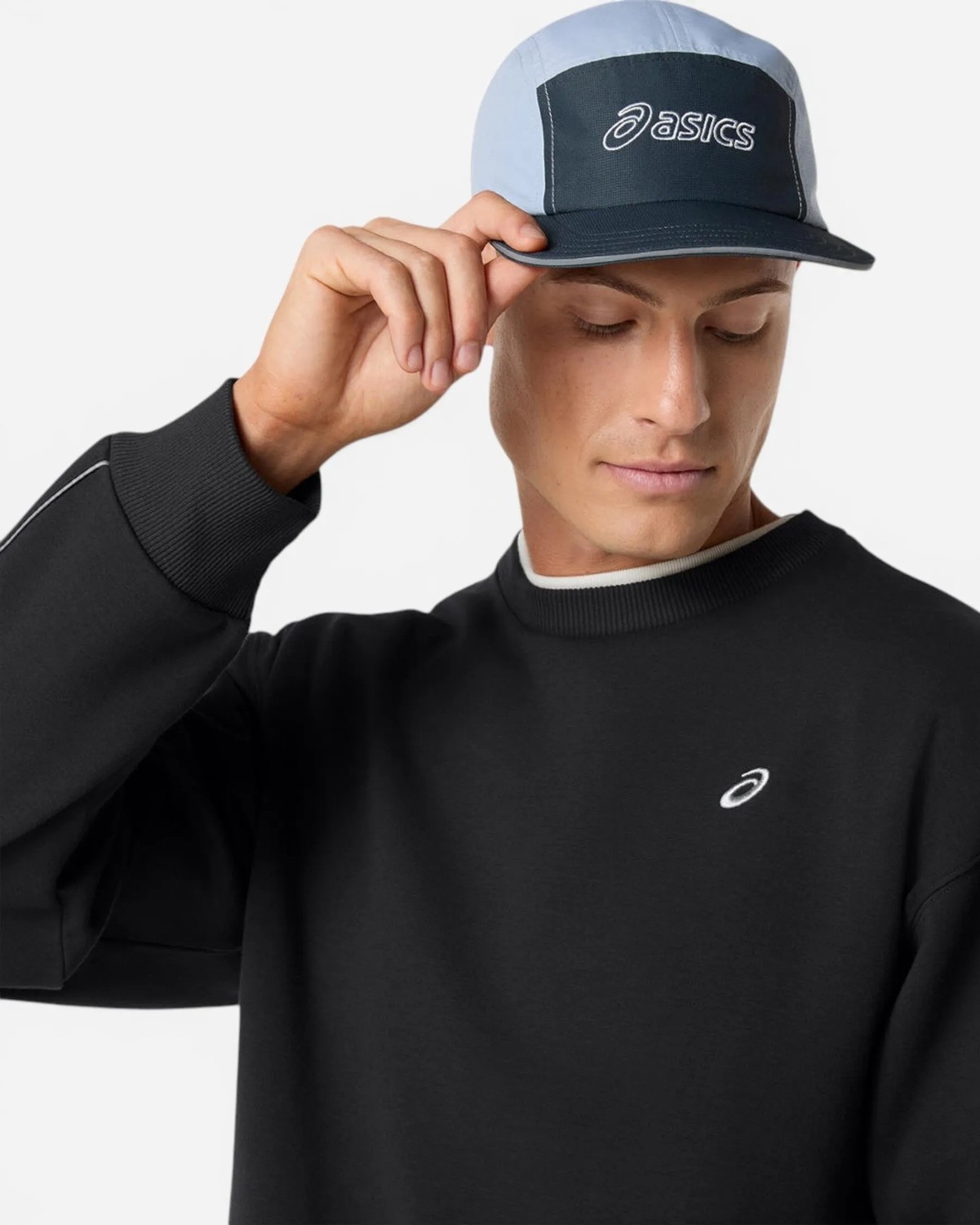 Asics Track Club Heritage Crew-Neck Top Unisex Siyah Sweatshirt 2033C121-001 görsel 4