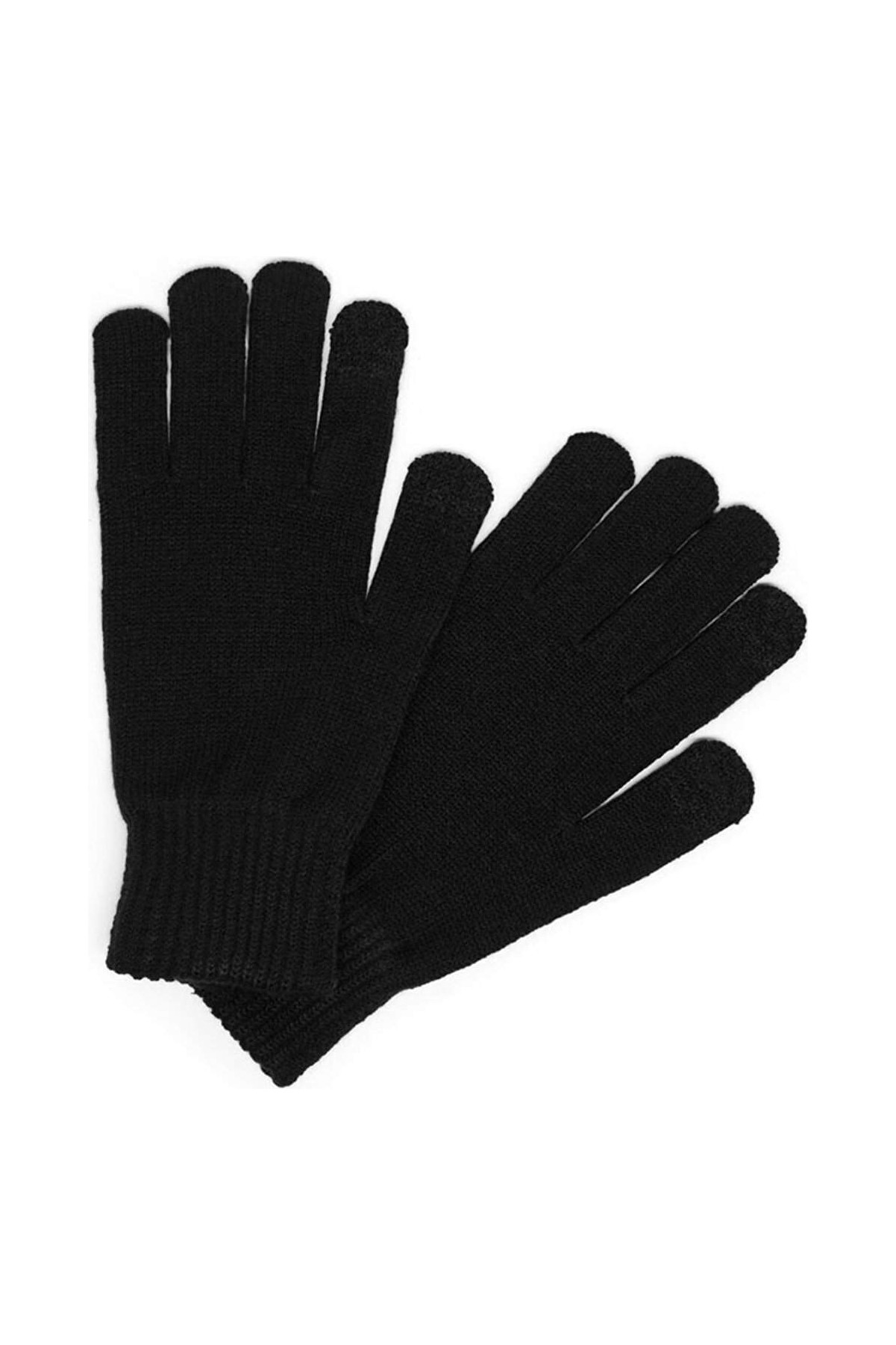 Toyigoo Çift Katlı Kalın Siyah Sıcak Tutan Yün Kışlık Kadın Erkek Eldiven Unisex 1 Çift TYG-84037R görsel 2