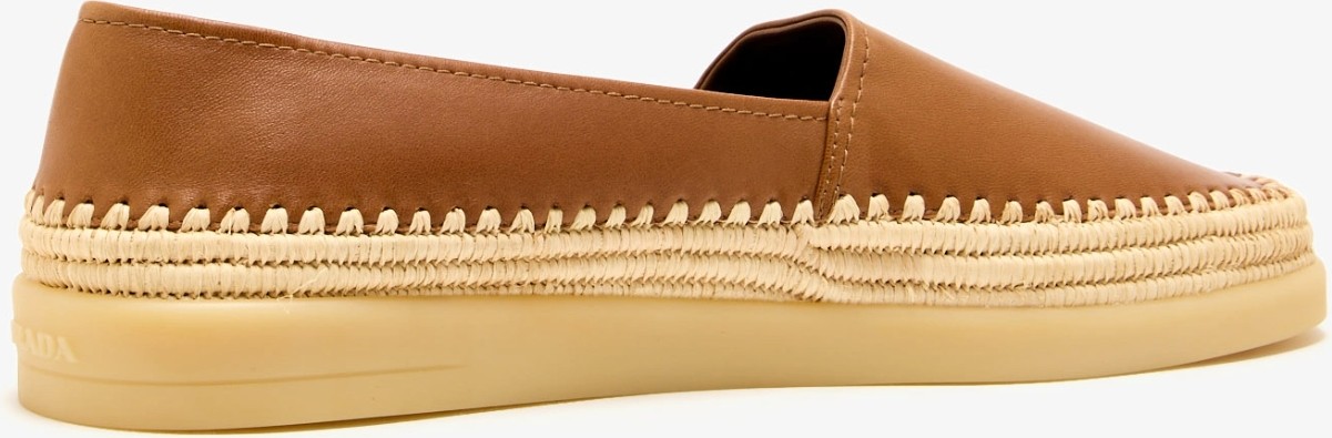 Prada Sport Nappa Deri Erkek Kahverengi Espadril görsel 3