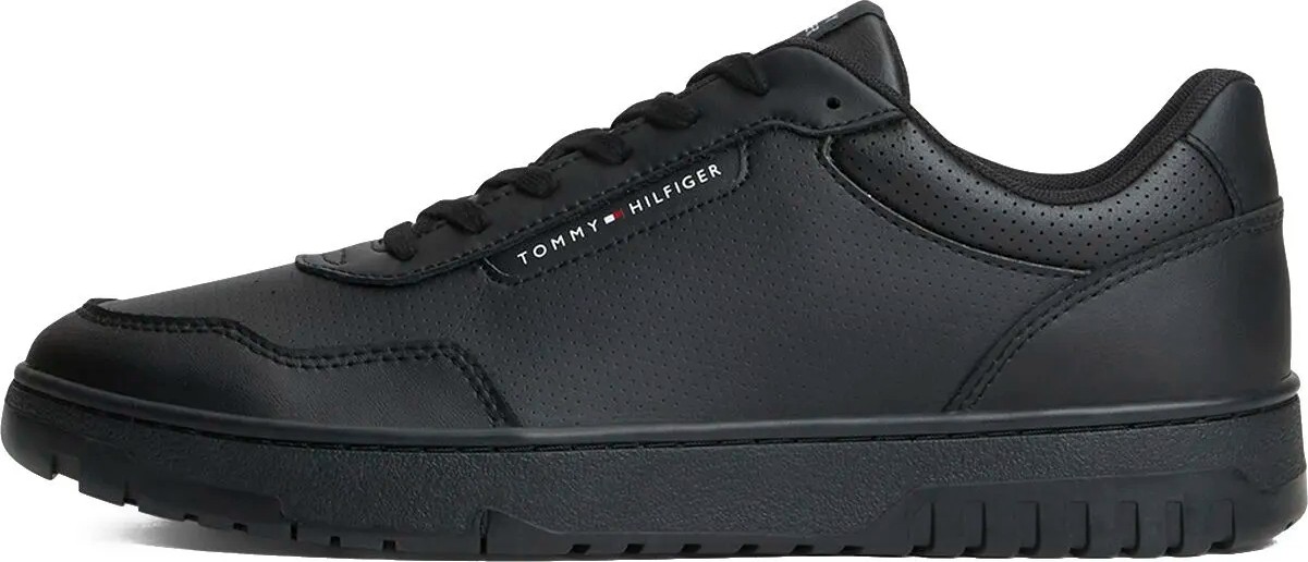 Tommy Hilfiger Siyah Erkek Sneaker Th Basket Core Lıte Ess görsel 5
