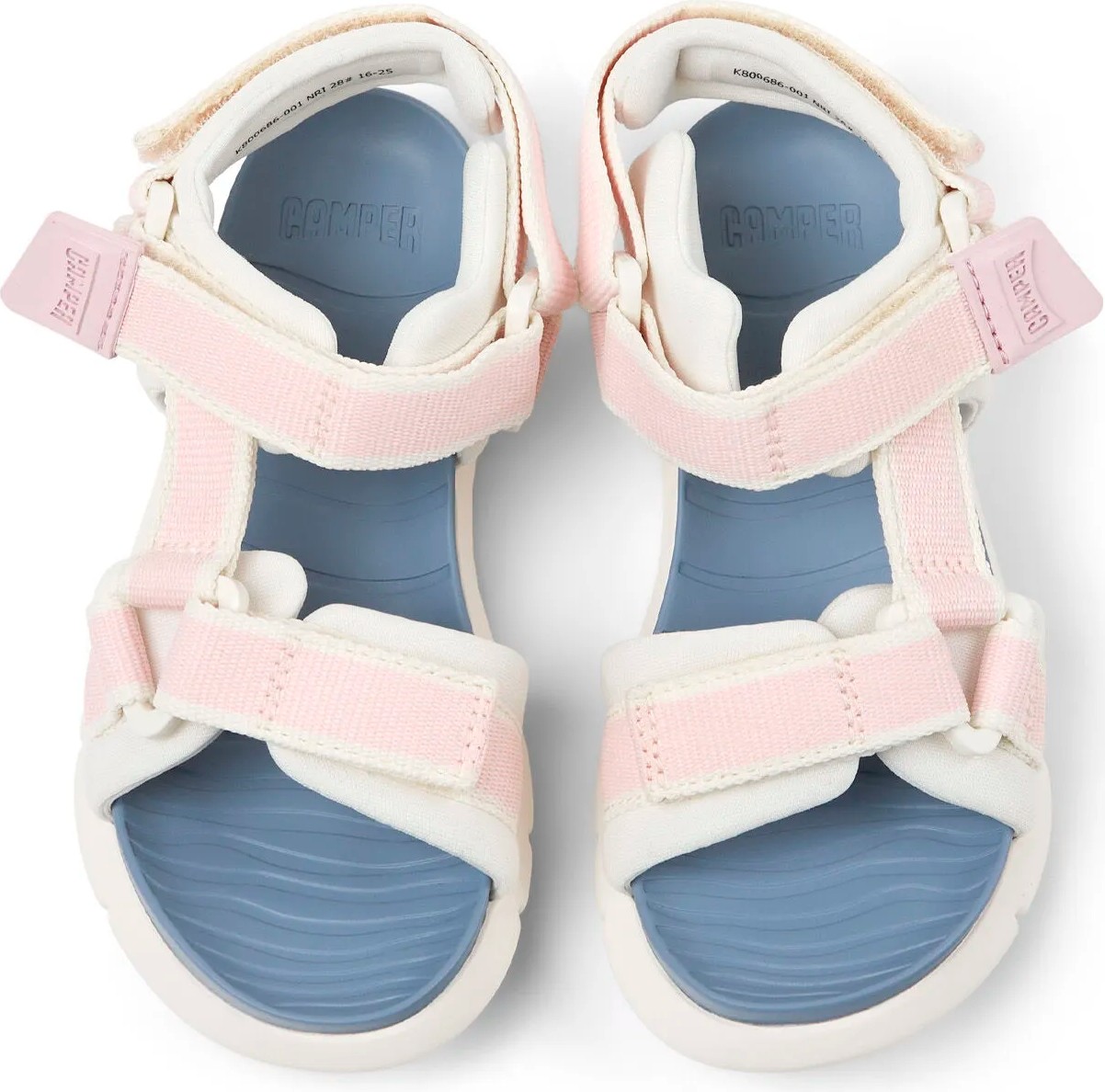 Camper Pembe - Beyaz Kız Çocuk Sandalet Oruga Sandal Kids görsel 4