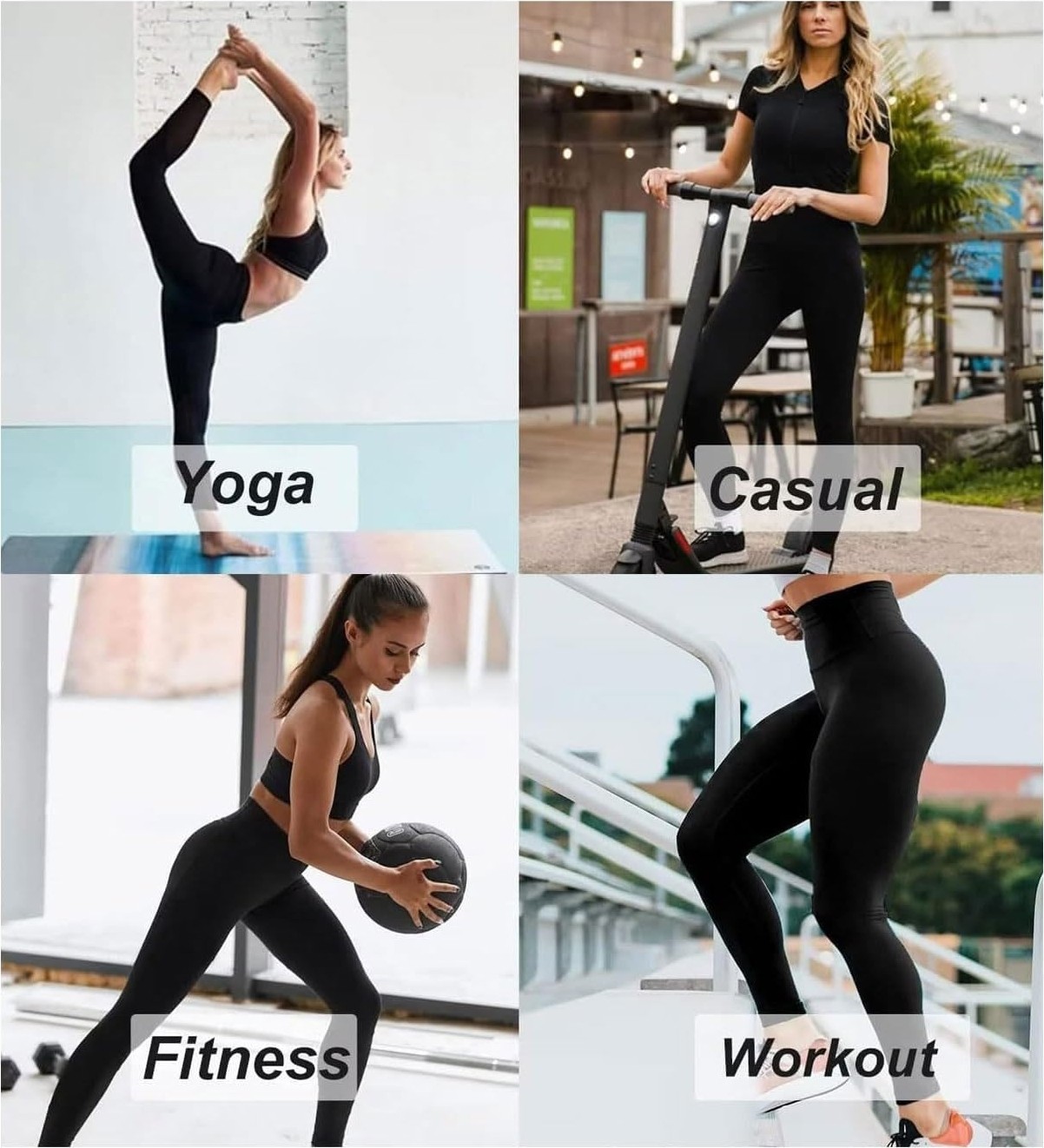 Kadın Yüksekbel Toparlayıcı Cepli Sporcu Tayt Yoga Pilates Fitnes görsel 4