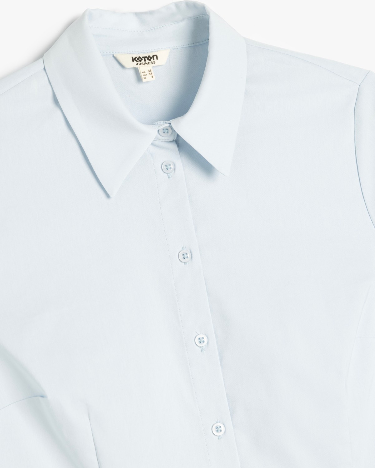 Koton Slim Fit Klasik Yaka Kısa Kollu Gömlek görsel 3