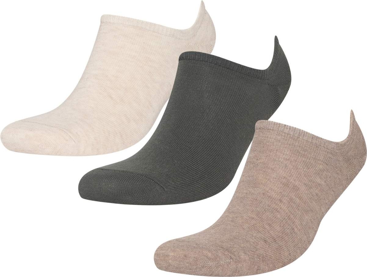 DeFacto Erkek Görünmez 3'lü Pamuklu Sneaker Çorap K4595AZNS