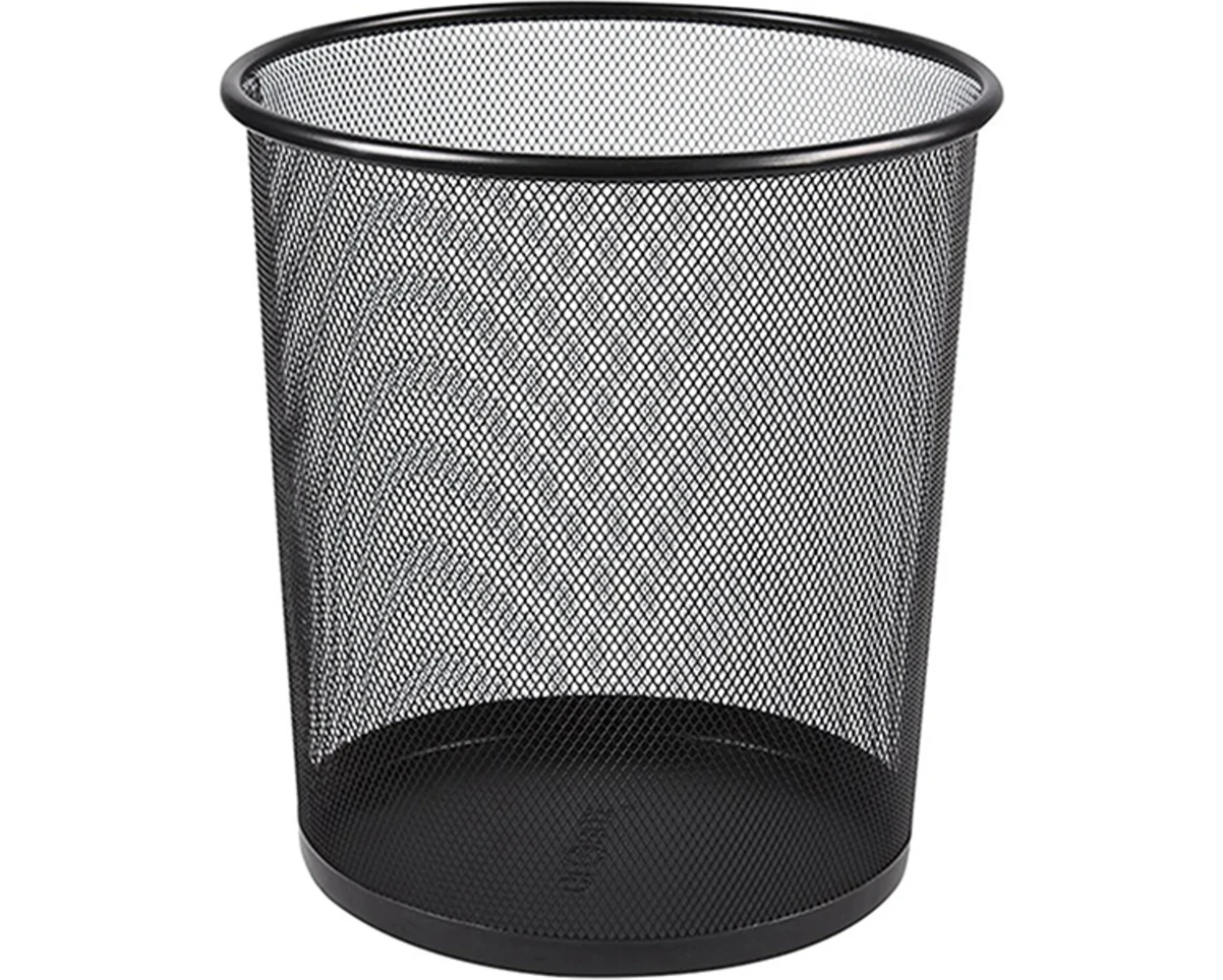 Resim Şık ve Dayanıklı 11 Lt Metal File Çöp Kovası, Ofis Kullanımına Uygun 