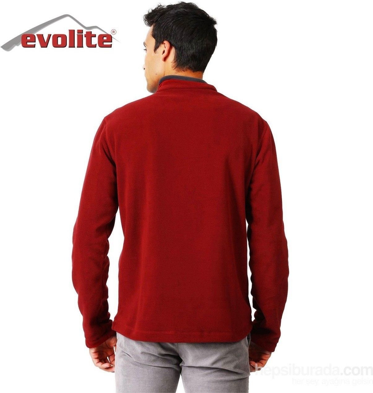 Evolite Fuga Erkek Mikro Polar Sweater - Bordo görsel 3