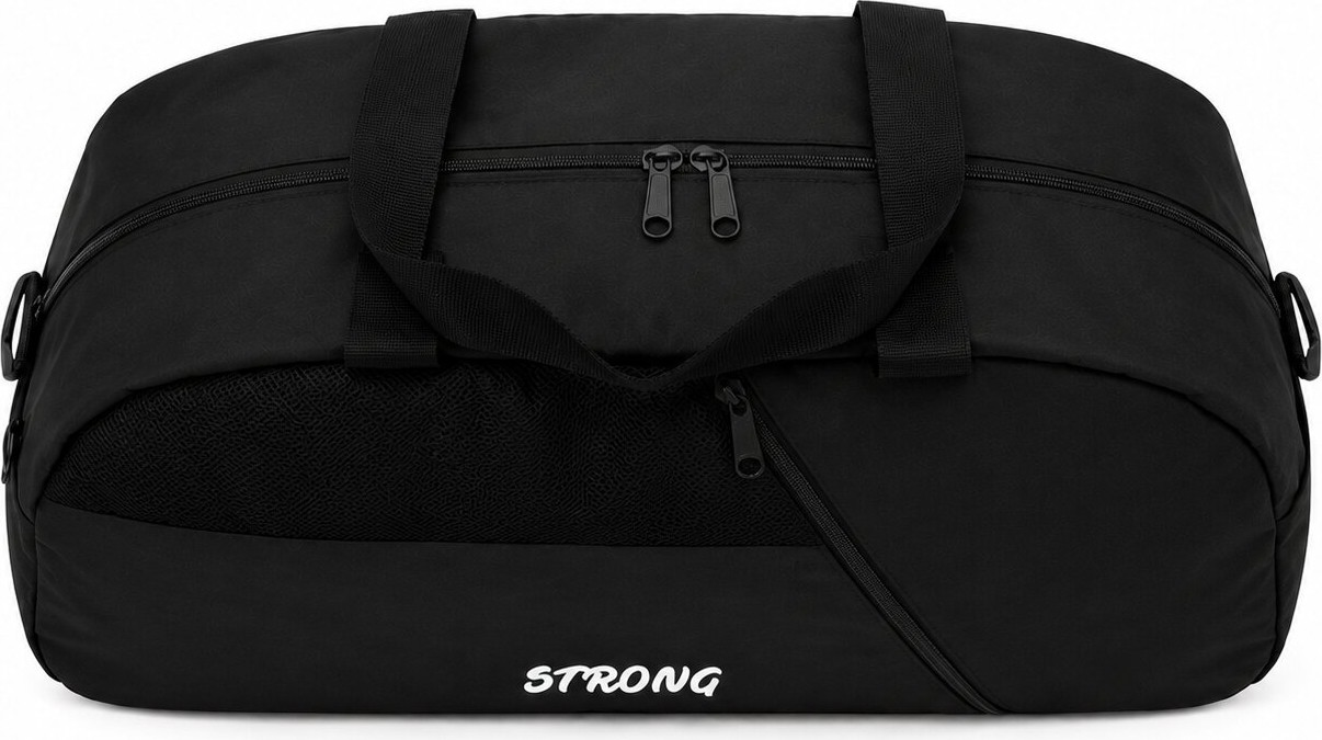 Strong 3' Lü Set Önü Cepli Ayarlanabilir Omuz Askılı Fitness Spor Seyahat El Çantası görsel 6