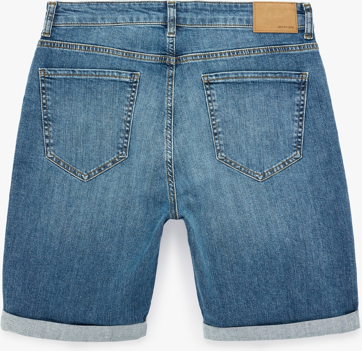 Koton Normal Bel Pamuklu Bermuda Slim Fit Jean Şort görsel 6