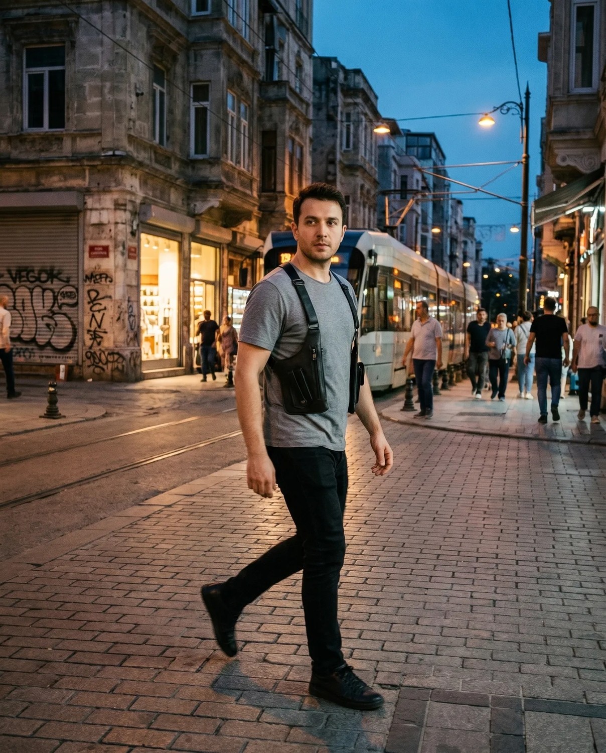 Yama Wear Çapraz Askılı Premium Çanta - Siyah görsel 4