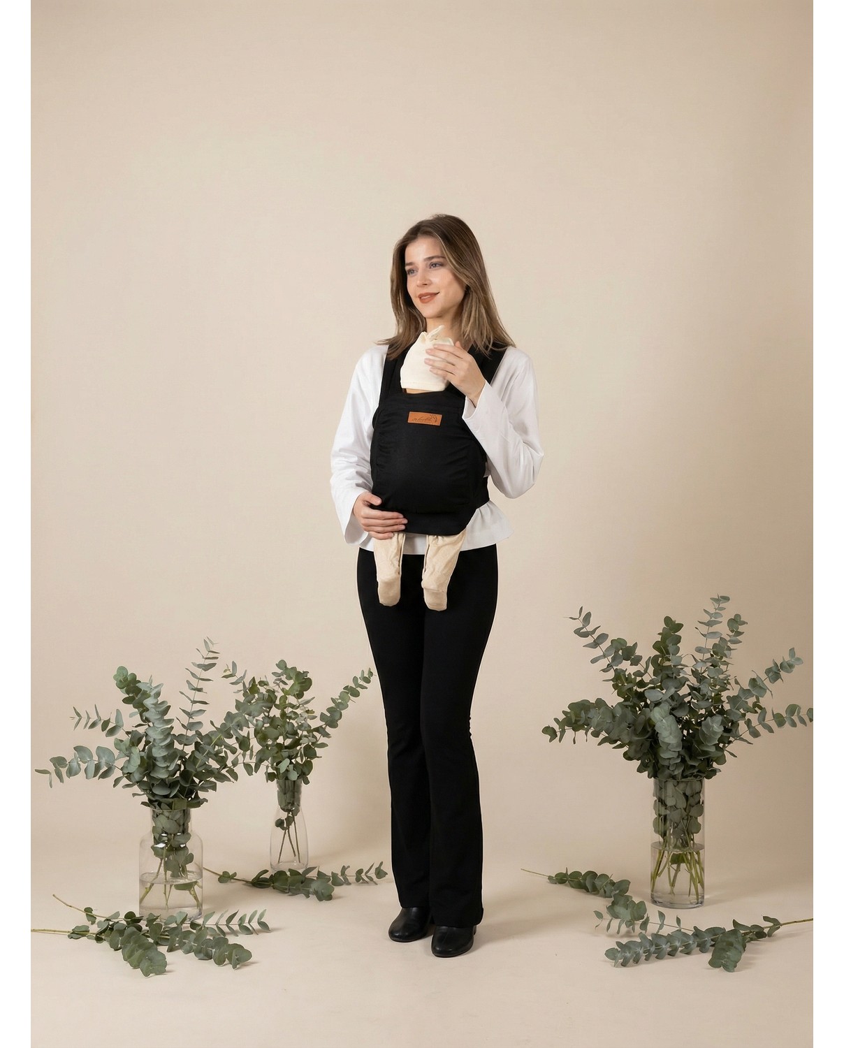 Gg Glow Kubbe Ergonomik Sling, Cepli Esnek Bebek Taşıma Şalı, Şapka Hediyeli, Ince Hafif Kumaş, Yenidoğan Uyumlu görsel 3
