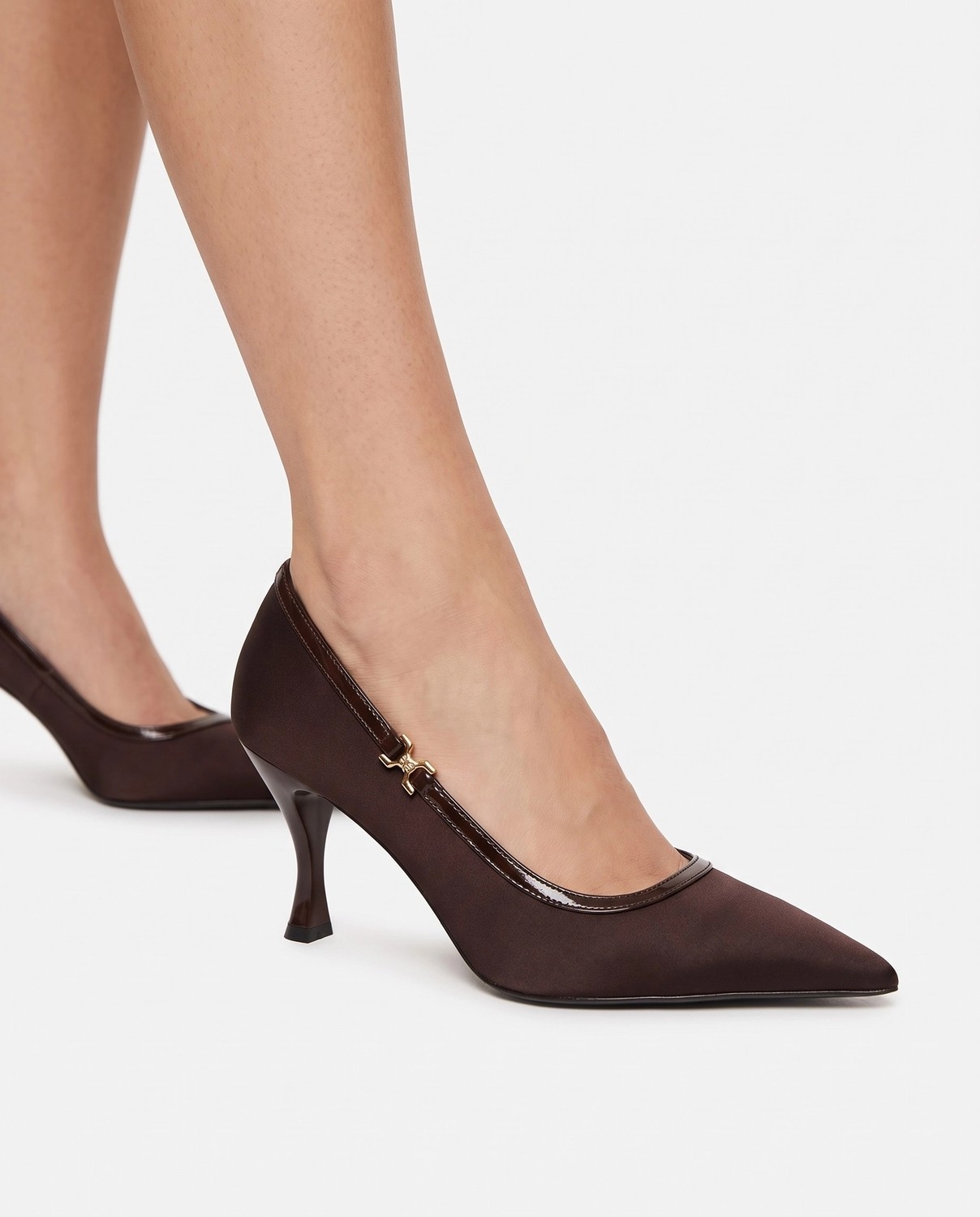 Tibu Aurelia Acı Kahve Zara Kumaş Stiletto görsel 3