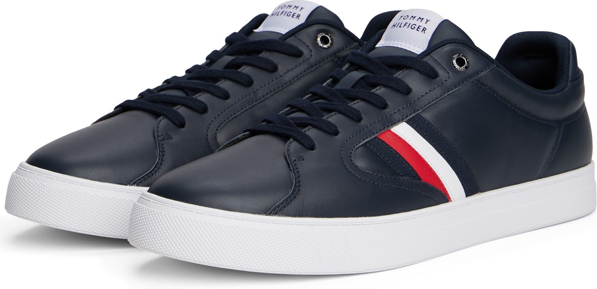 Tommy Hilfiger Deri Lacivert Erkek Günlük Ayakkabı Icon Court Strıpes görsel 3