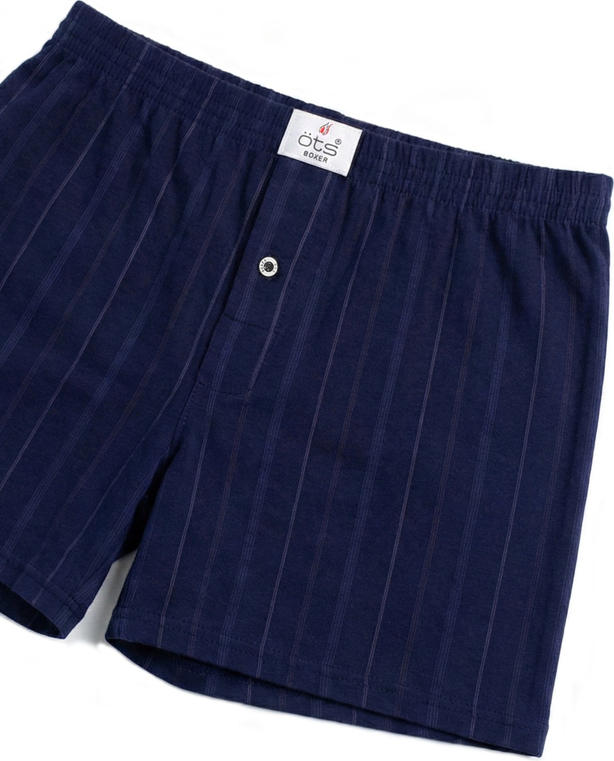 Öts Erkek %100 Pamuk Boxer Çizgili Düğmeli Ergonomik Tasarım (2652) görsel 7