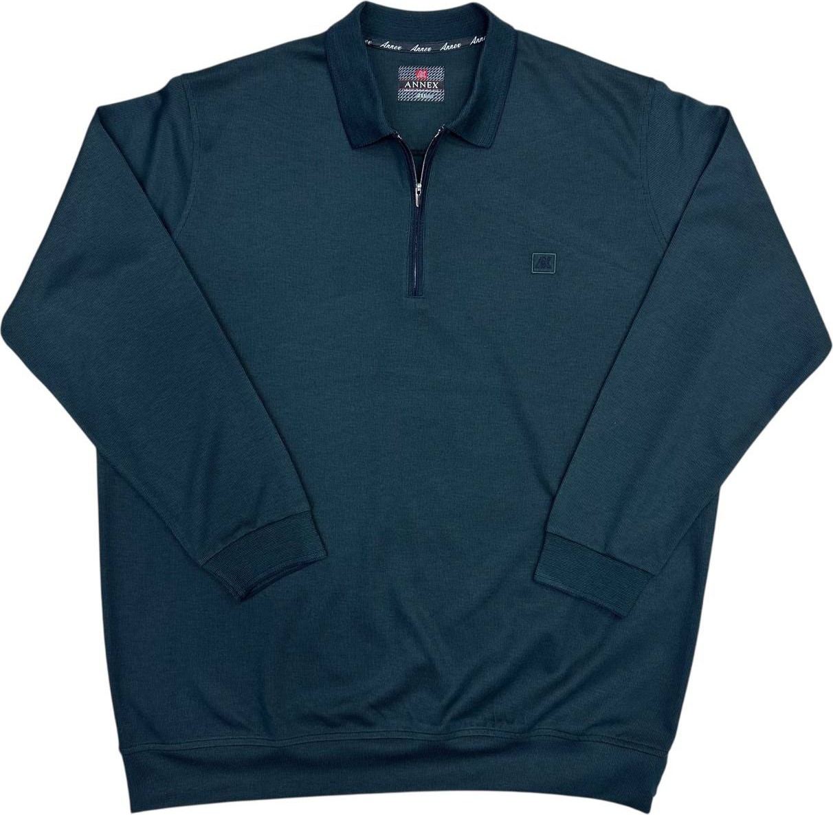 Annex Büyük Beden Erkek Yakalı Sweatshirt Battal