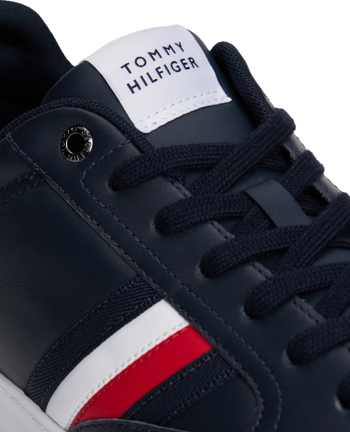 Tommy Hilfiger Deri Lacivert Erkek Günlük Ayakkabı Icon Court Strıpes görsel 5