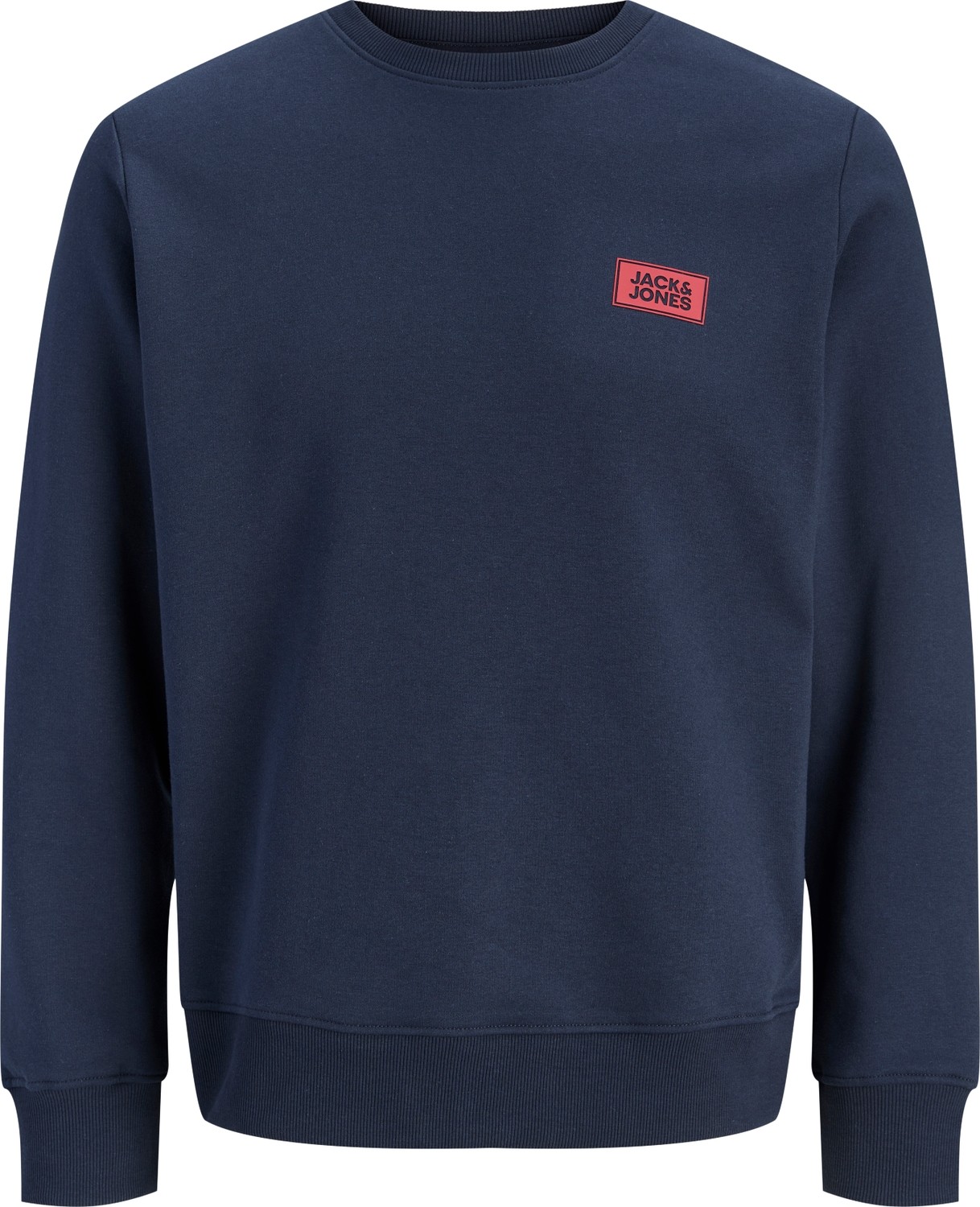 Jack & Jones Erkek Gögüs Baskili Regular Fit Bisiklet Yaka Sweatshirt - Rush