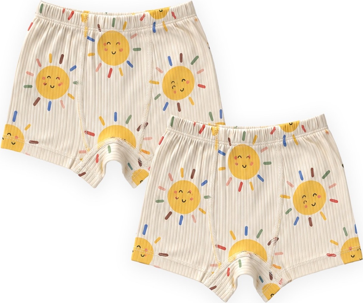 Cigit Ikili Erkek Boxer Beli Reçme 2-9 Yaş Güneş Desen
