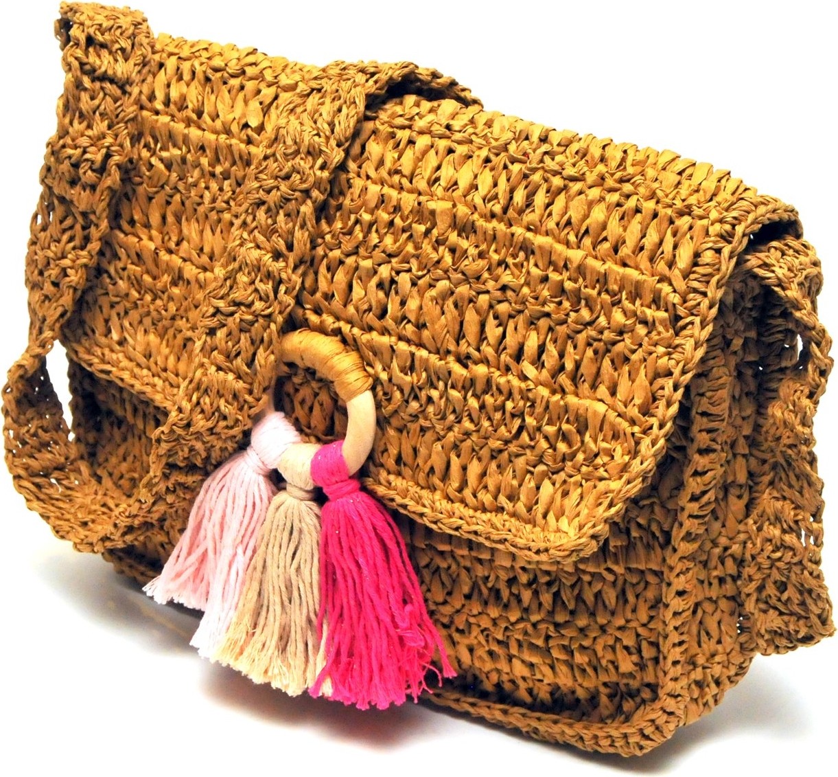 Handmade Rafya Ip Tasarım Çanta görsel 3