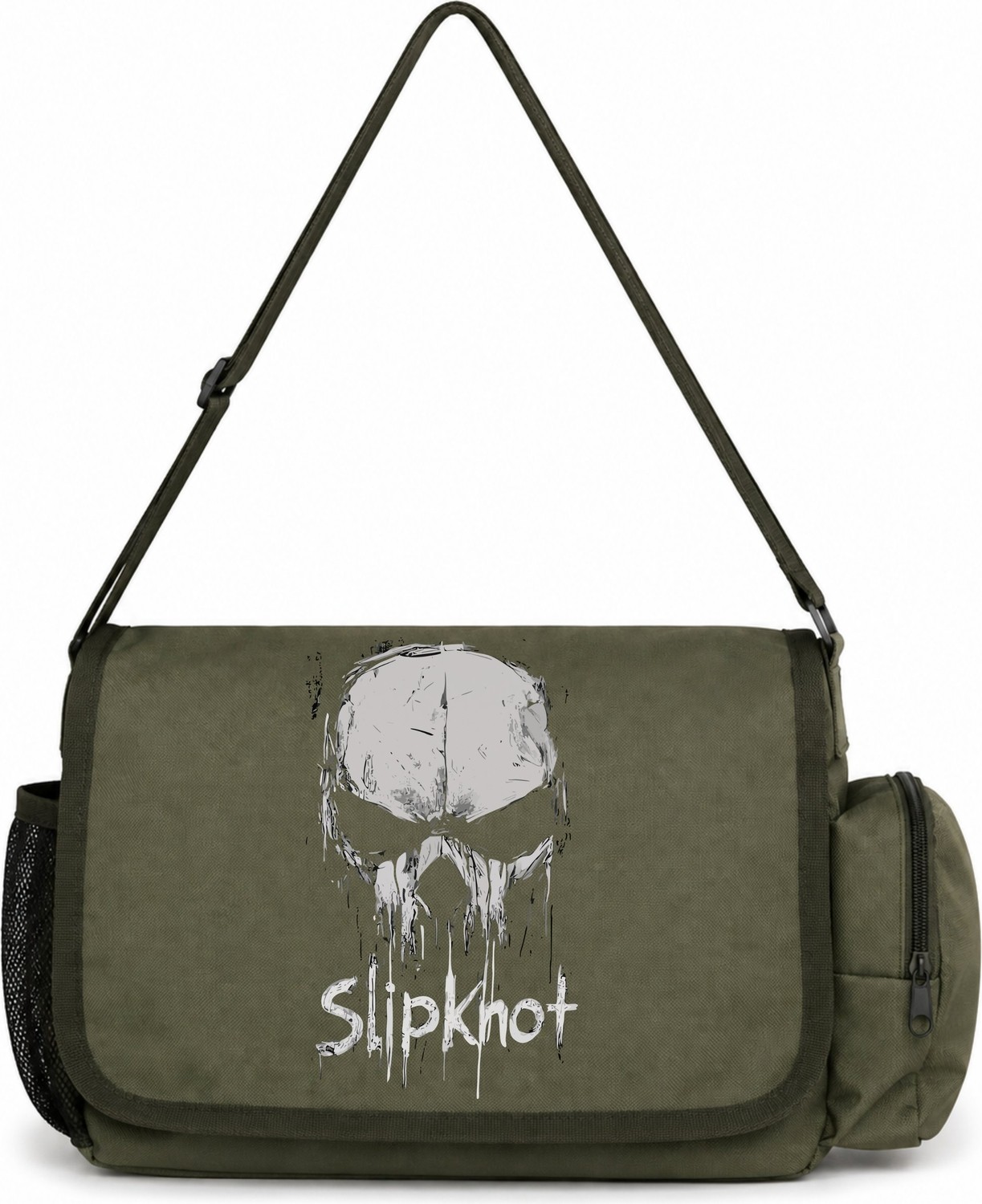 Sevbano Slipknot Rock Metal Müzik Grubu Baskılı Unisex Okul, Spor, Ofis Çok Amaçlı Postacı Çantası